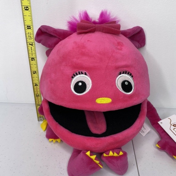 The Puppet Company Pink Baby Monster Hand Puppet Squeaky Moving Mouth Soft Toy - Picture 9 of 10